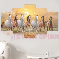 Bold Leadership Symbolism Eight Horses of Success Painting in Kansas