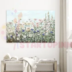 Stunning Wildflower Acrylic Canvas Flower Painting in Kansas